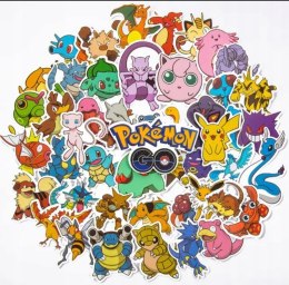 POKEMON NAKLEJKI 50 SZTUK pokémon kawaii harajuku