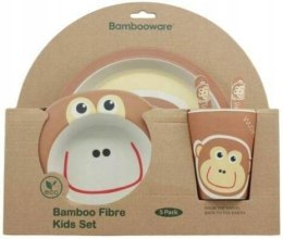 Kids Tableware Set Baby Bamboo Fiber - Małpka - zestaw 5 szt.