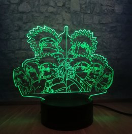 LAMPKA NOCNA 3D ANIME NARUTO UZUMAKI LED SASUKE KAKASHI HATAKE