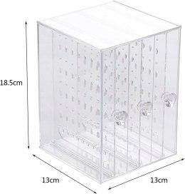 Uchwyt na kolczyki, 3 warstwy akrylowe, organizer na biżuterie
